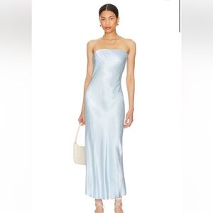 X Revolve Angel Strapless Midi Dress in Light Blue
SNDYS - size Medium